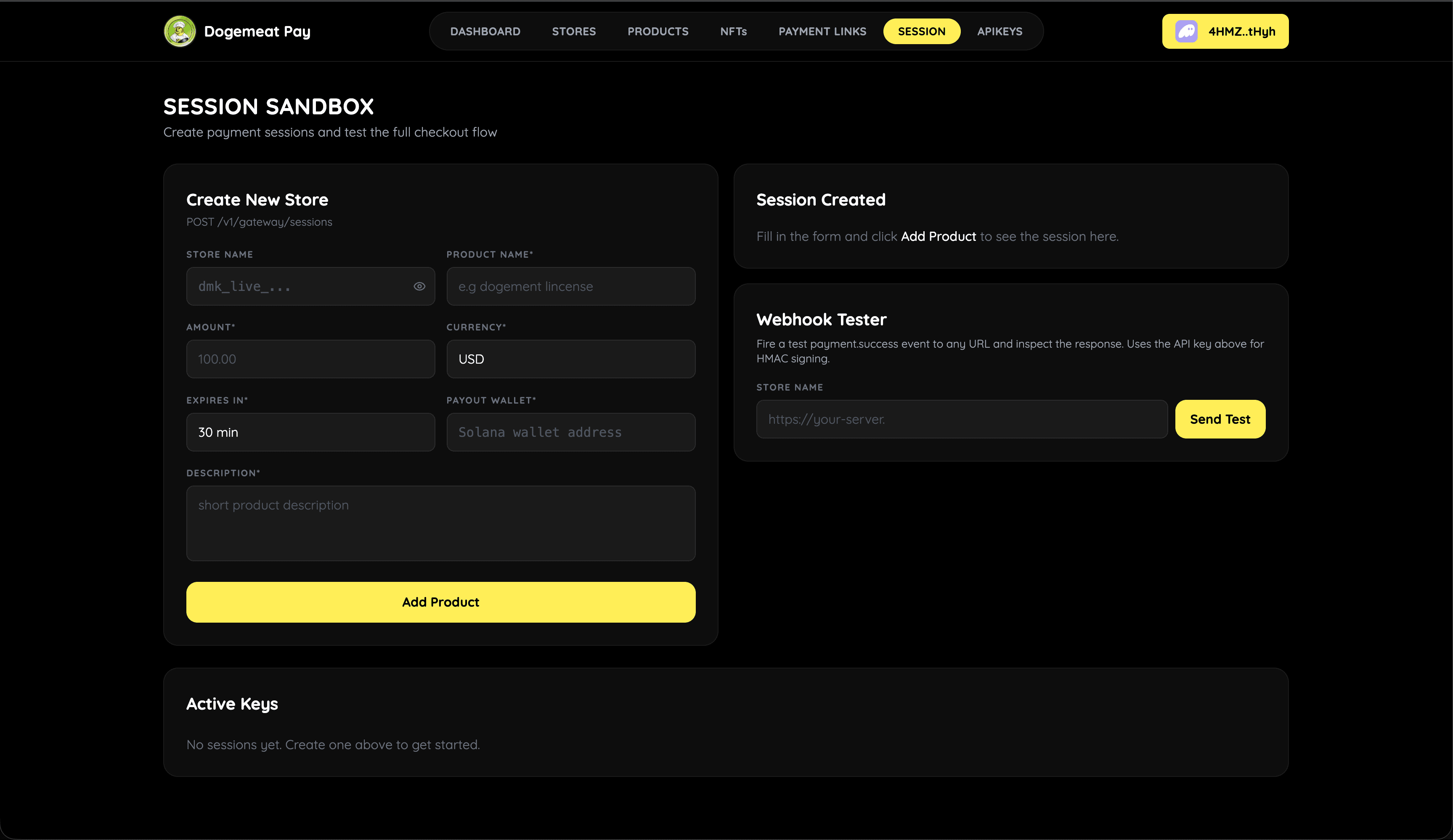 Dogemeat Pay – Solana Merchant Payment Platform — screenshot 3