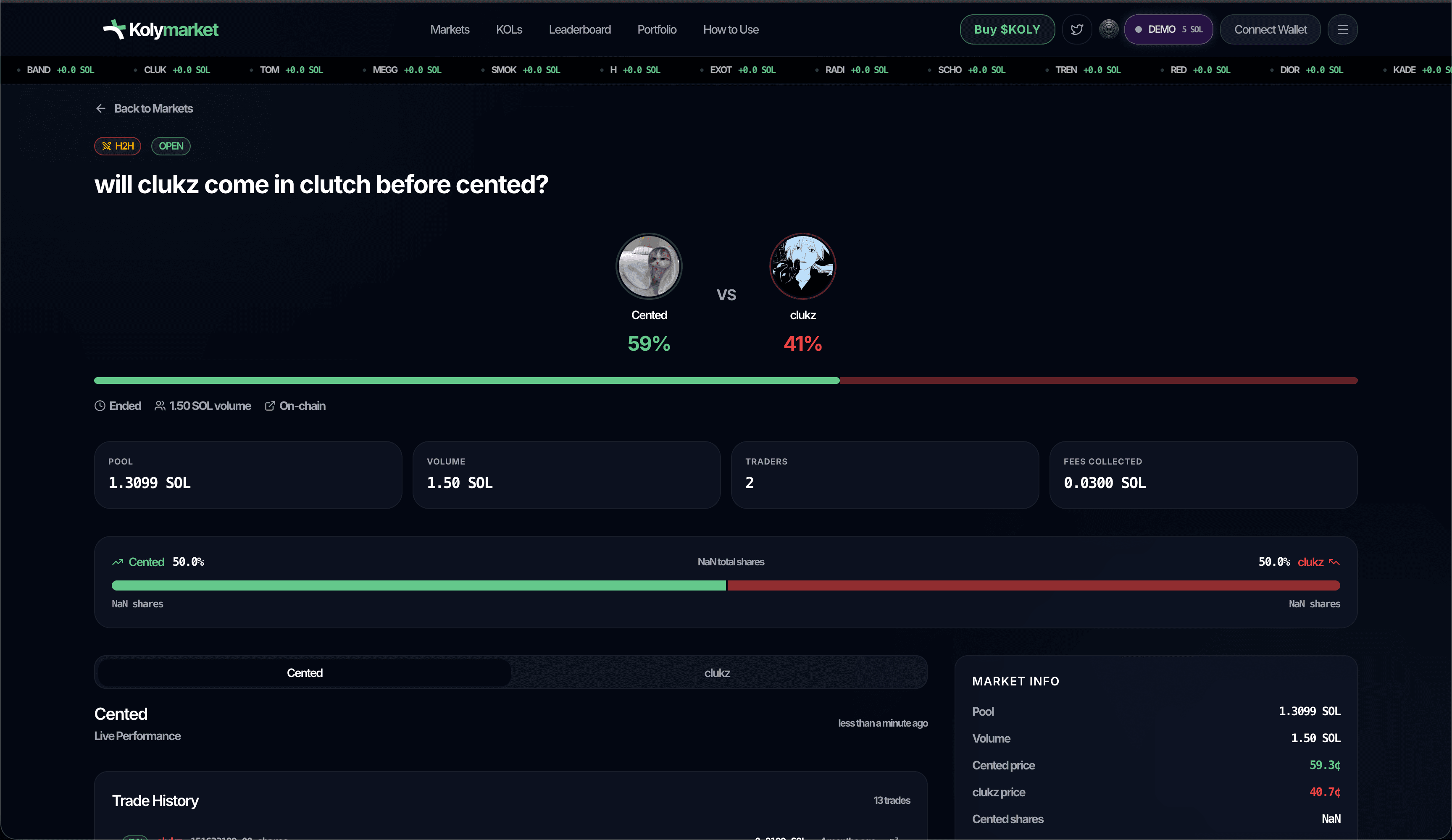 KOLy Market – Crypto KOL Prediction Markets — screenshot 3