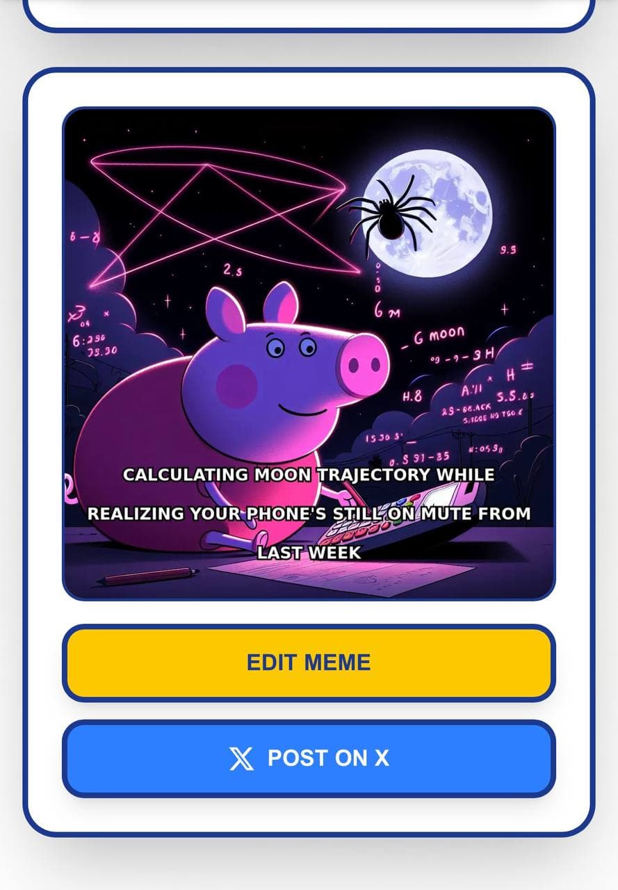 SpiderPig BNB – AI Meme Generator & Web3 Meme Platform — screenshot 3
