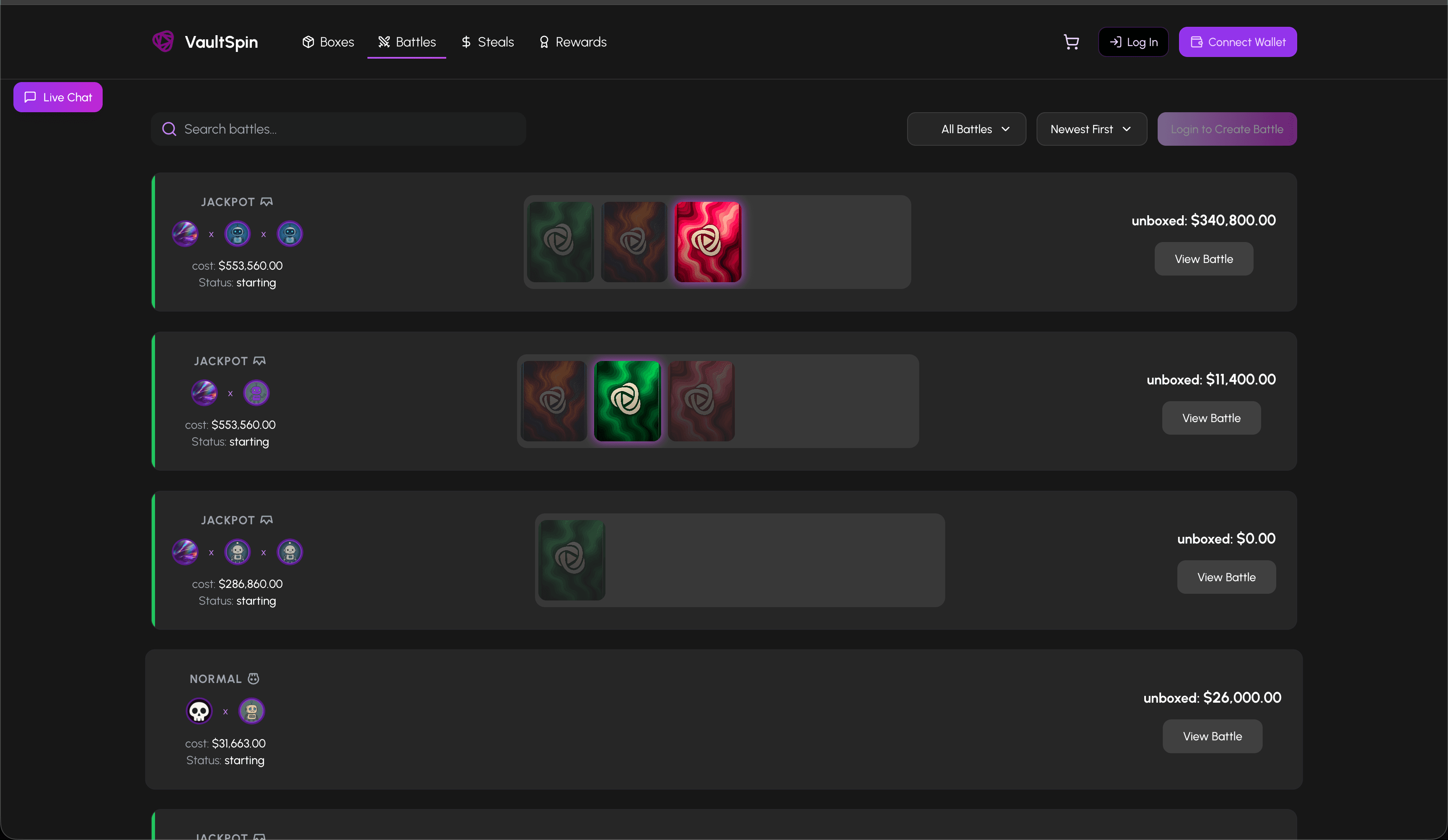 VaultSpin – Pack Opening & Gaming Platform — screenshot 2